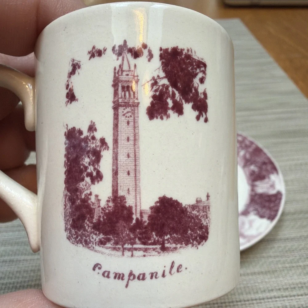 Vtg Wedgewood Cup & Saucer Cal UC Berkeley Diamond Jubilee MINT